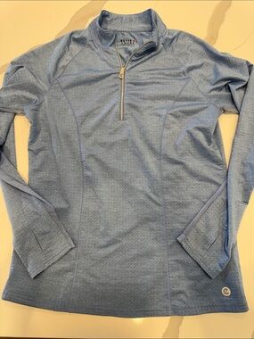 Bette & Court Light Blue Quarter-Zip Athletic Golf Pullover
